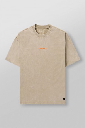 Beige Young LA 4014 - Orange Emblem Tees NZ | 0319864-WZ