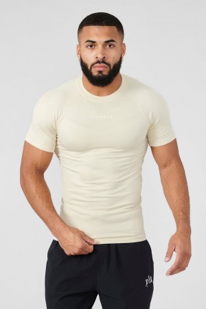 Beige Young LA 475 Supervillain Compression Tees NZ | 3720648-KF