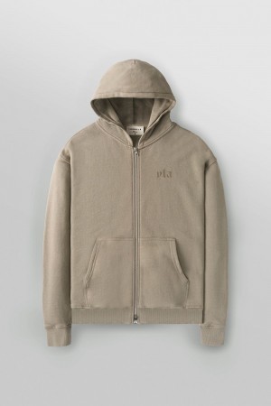 Beige Young LA 514 - Monarch Zip-Up Hoodie 2.0 NZ | 0583714-CB