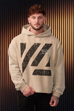 Beige Young LA 568 - Icon Washed Hoodies NZ | 0293567-MD