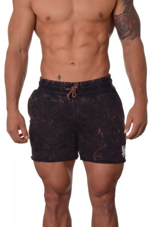 Black Young LA 102 Bodybuilding French Terry Shorts NZ | 1258760-UQ