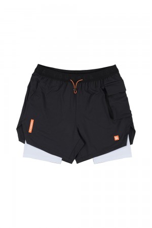 Black Young LA 121 Performance Line Compression Shorts NZ | 9016345-WY