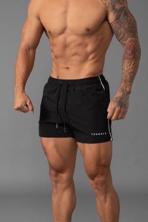 Black Young LA 143 Short Short Swim Shorts NZ | 5740631-BV