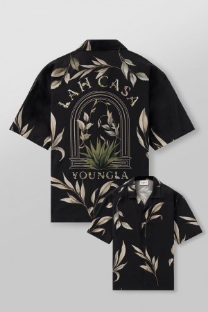 Black Young LA 4038 - Lah Casa Shirts NZ | 3419708-VC