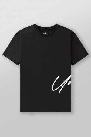 Black Young LA 462 - Side Signature Tees NZ | 6042738-GM