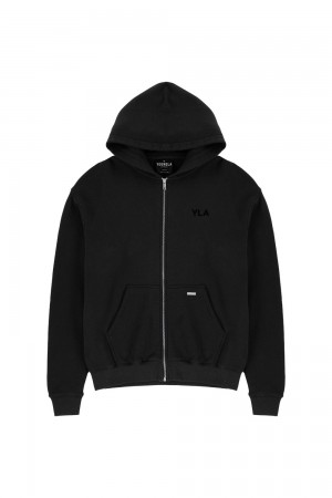 Black Young LA 515 Monarch Zip-Up Hoodie NZ | 9856341-EN