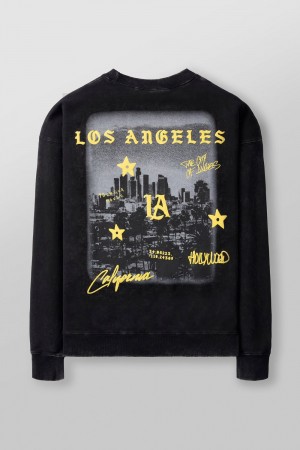 Black Young LA 565 - Us Tour Crewnecks NZ | 1793684-EP