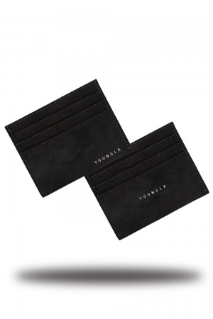 Black Young LA 725 Executive Card Holder NZ | 9248617-YJ