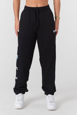 Black Young LA W203 Winter Bloom Joggers NZ | 0576132-PH