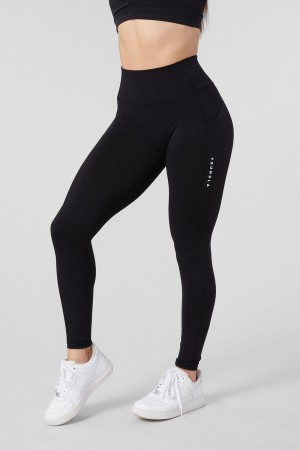 Black Young LA W214 Power Leggings NZ | 6183942-QN