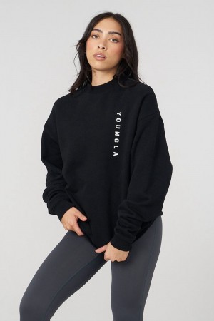 Black Young LA W539 Eternal Crewneck NZ | 3978465-SF