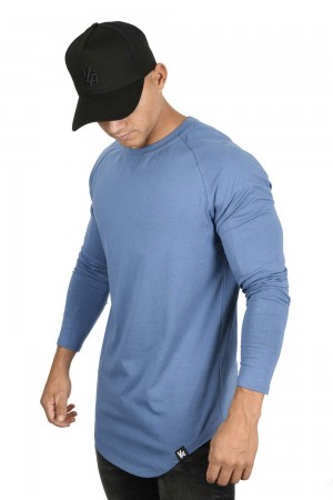 Blue Young LA 410 Perfect Raglan Long Sleeve Shirts NZ | 5294681-NW