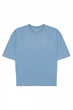 Blue Young LA 464 Skyline Super Sized Tees NZ | 1693428-RZ