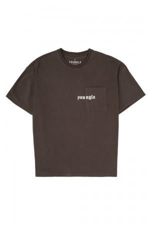 Brown Young LA 416 Eternal Pocket Tees NZ | 4297861-VL