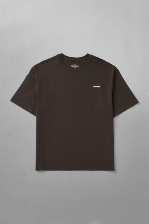 Brown Young LA 436 Stamped Tees NZ | 2578493-YV