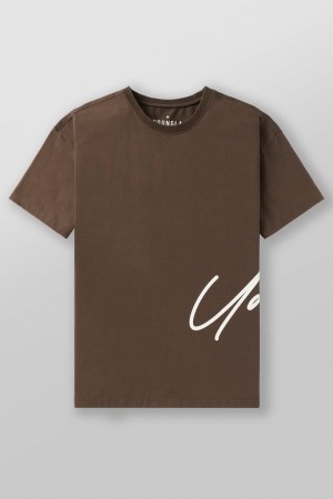 Brown Young LA 462 - Side Signature Tees NZ | 1280375-GU