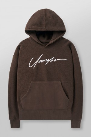 Brown Young LA 524 - Reverse Terry Hoodies NZ | 8317964-RL