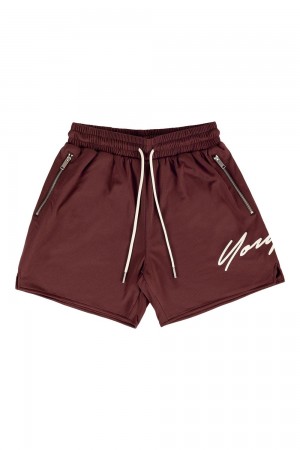 Burgundy Young LA 115 Signature Shorts NZ | 7206481-YE