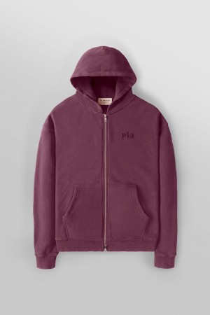 Burgundy Young LA 514 - Monarch Zip-Up Hoodie 2.0 NZ | 6120574-NY