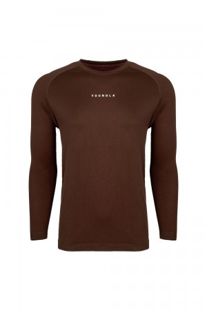 Dark Brown Young LA 823 New Gen Compression Longsleeves NZ | 3812609-HY