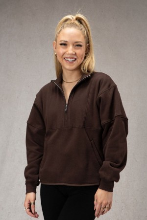 Dark Brown Young LA W504 Throwback Pullover NZ | 6257138-YN