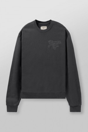 Dark Grey Young LA 5092 - Effortless Sets - Crewnecks NZ | 0159463-KR