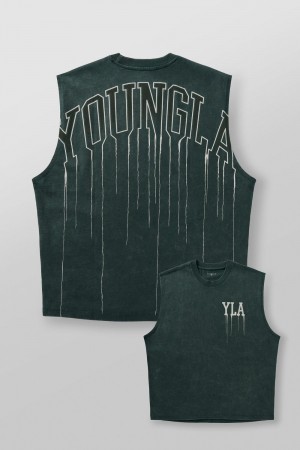 Green Young LA 3031 - Drip Muscle Tanks NZ | 2713895-XK