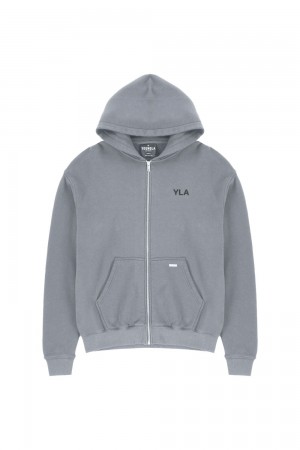 Grey Young LA 515 Monarch Zip-Up Hoodie NZ | 5786039-XR