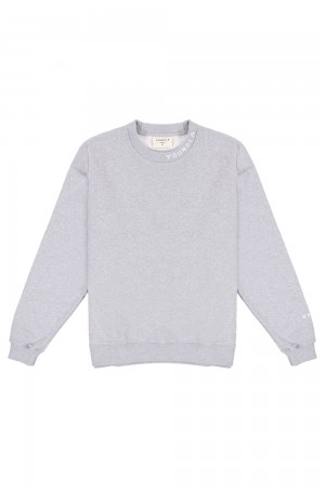 Grey Young LA 557 Trademark Crewnecks NZ | 5714093-UE