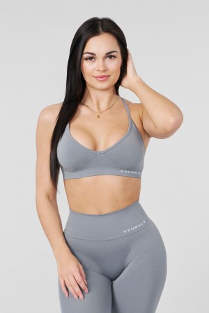 Grey Young LA W327 - Core Seamless Sports Bra NZ | 3806594-BS