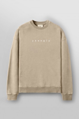 Khaki Young LA 5099 - Love Sets - Crewnecks NZ | 8562149-OS