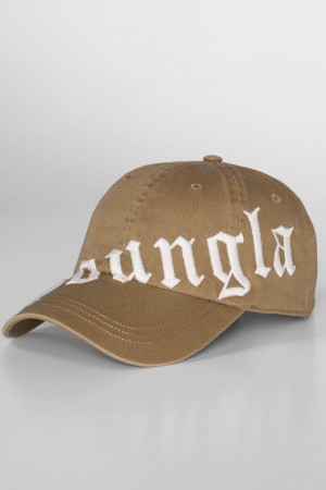 Khaki Young LA 9005 - Tilted Logo Dad Hat NZ | 0356289-DJ