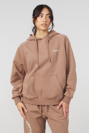 Khaki Young LA W516 Revolve Hoodie NZ | 9174025-UJ