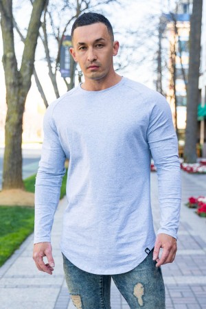 Light Blue Young LA 410 Perfect Raglan Long Sleeve Shirts NZ | 4098562-EA