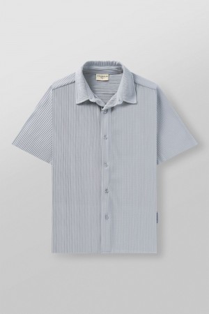 Light Blue Young LA 448 - Pleated Festival Shirts NZ | 7409512-DJ