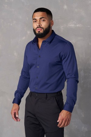 Navy Young LA 803 - Formal Dress Shirts NZ | 4257036-RF