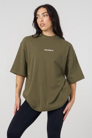 Olive Young LA W440 Digital Oversized Tee NZ | 7894152-KI