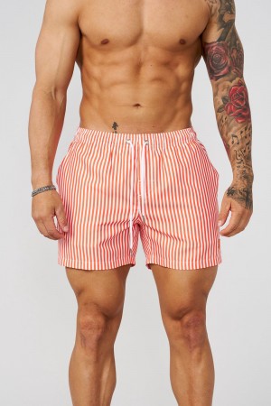 Orange Young LA 1056 - Striped Swim Shorts NZ | 1279048-OU