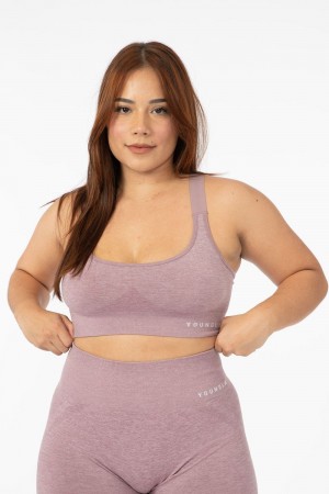 Purple Young LA W308 Seamless Sports Bra NZ | 0713549-QA