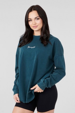 Teal Young LA W416 Retro Long Sleeve NZ | 4859126-HL