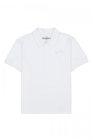 White Young LA 412 Jacked Polo Tees NZ | 6517204-QX