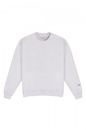 White Young LA 557 Trademark Crewnecks NZ | 7508134-XV