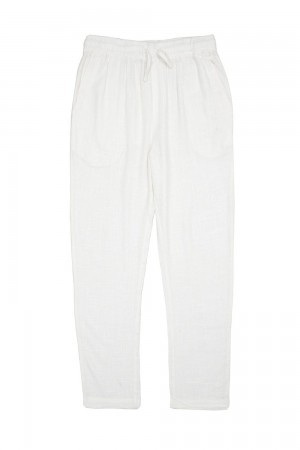 White Young LA 621 - Simply Linen Pants NZ | 3274516-FT