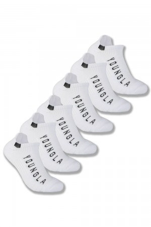 White Young LA 710 Performance Ankle Socks 3-Pack NZ | 8012975-YV