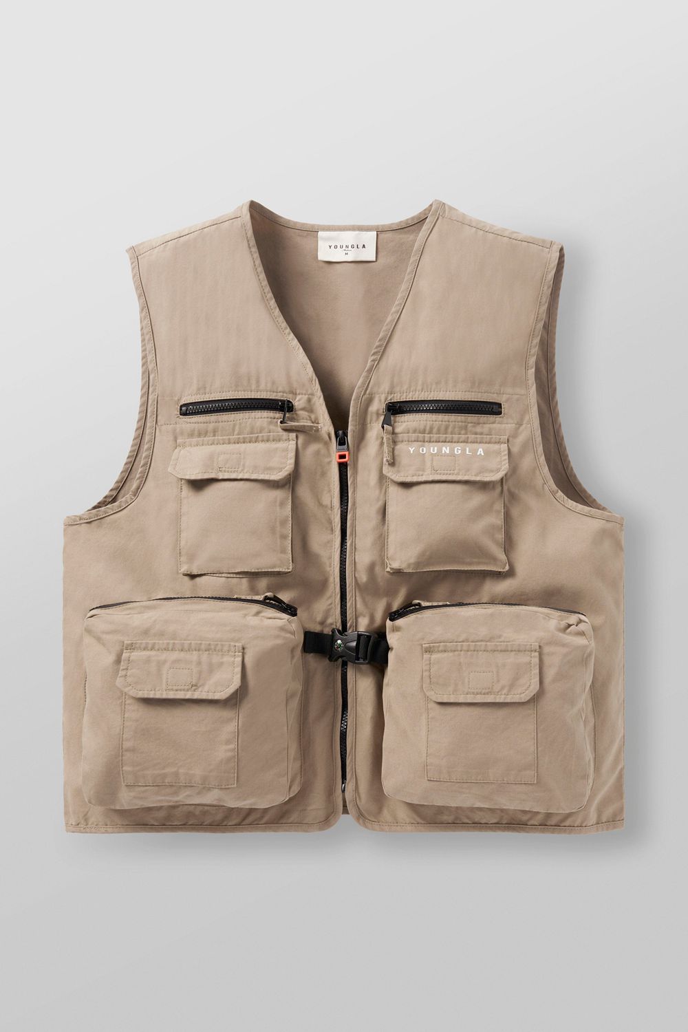 Beige Young LA 502 - Utility Cargo Vest NZ | 6579024-RJ