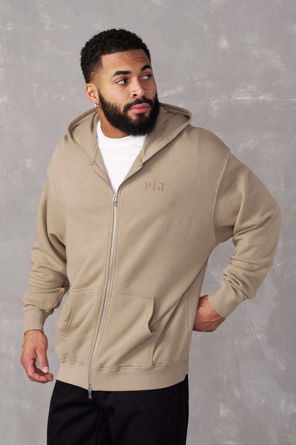 Beige Young LA 514 - Monarch Zip-Up Hoodie 2.0 NZ | 0583714-CB