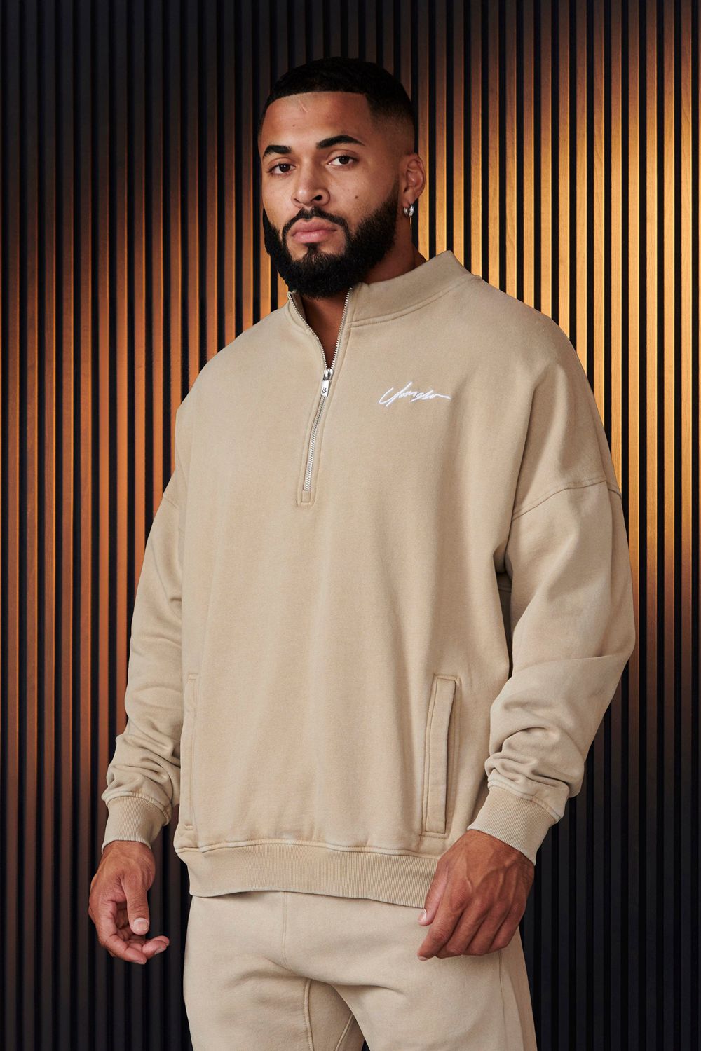 Beige Young LA 520 - Sunday Quarter Zips NZ | 7695321-TN