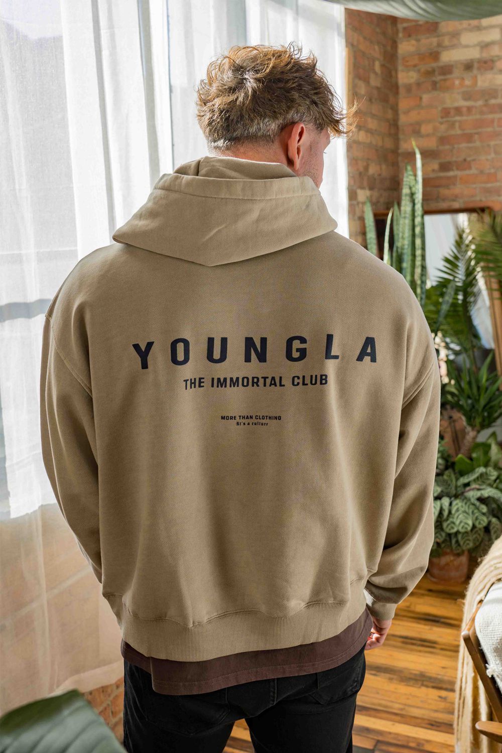 Beige Young LA 533 - Immortal Club Hoodies NZ | 1850639-RL