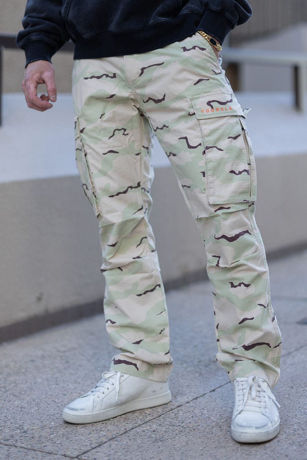 Beige Young LA 602 - Camo Tactical Cargos NZ | 1285967-BR