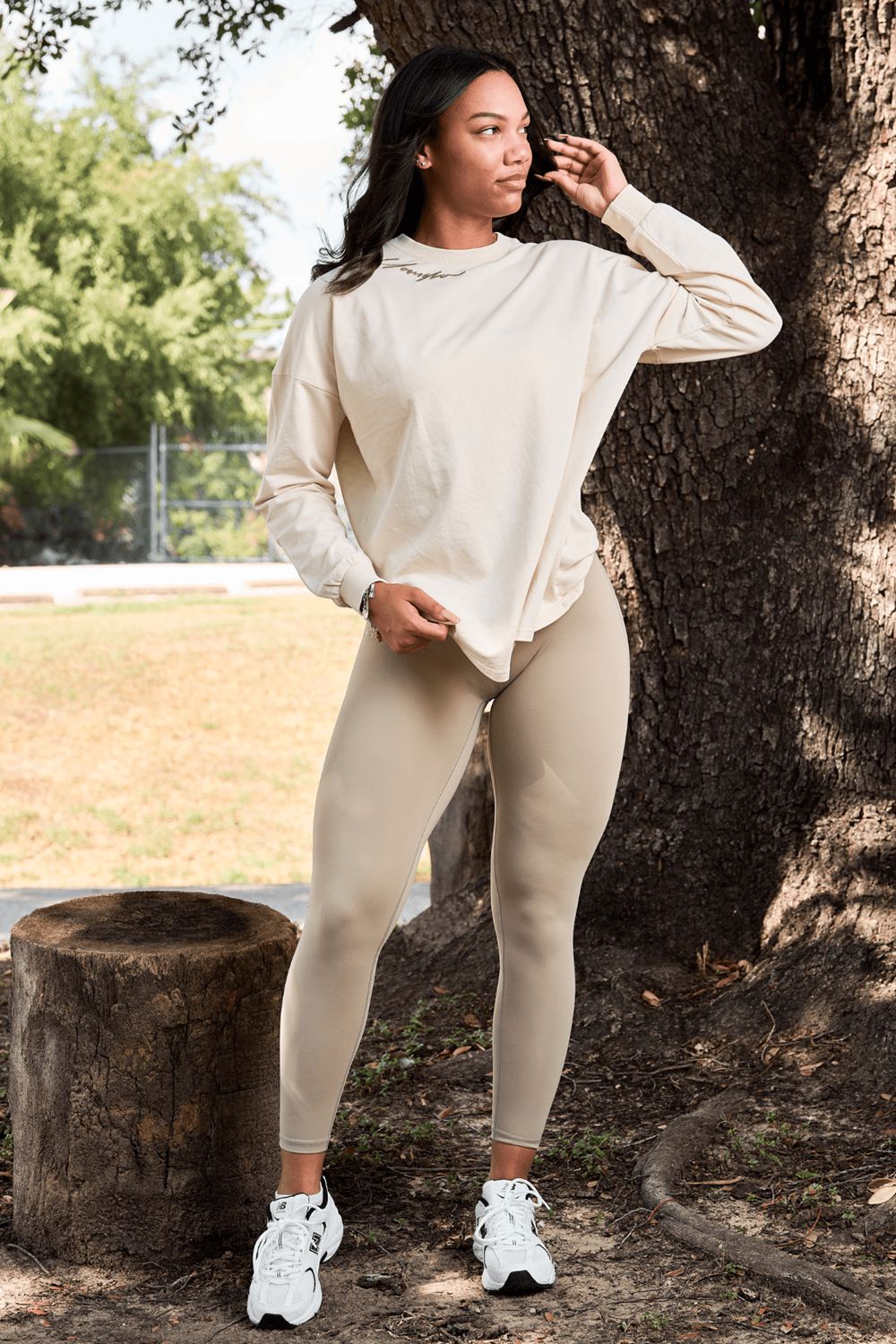 Beige Young LA W221 - Staple Leggings NZ | 9752136-DE